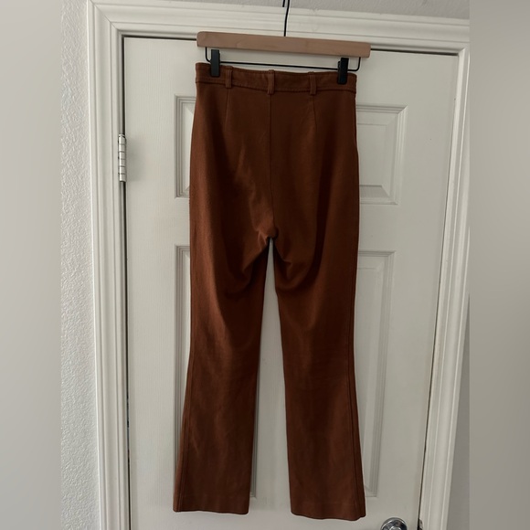 Everlane Brown The Work It Ponte Knit Pants Women Size 4 Stretch Front Seam - Picture 4 of 9